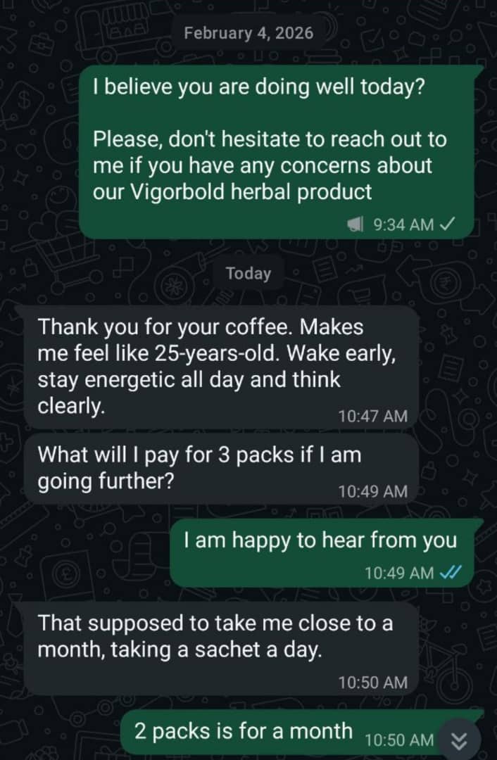VigorBold customer feedback